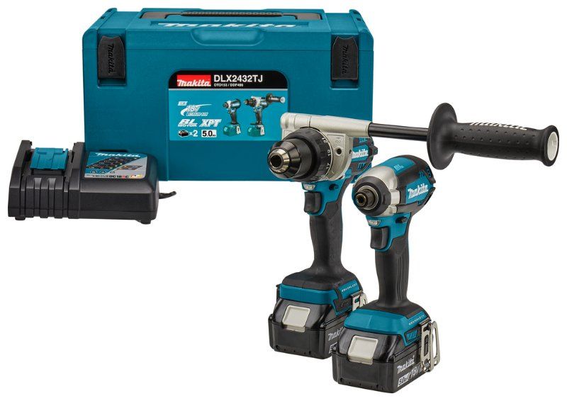 Makita DLX2432TJ 18V Combiset voor zwaardere boor- en (slag)schroefklussen