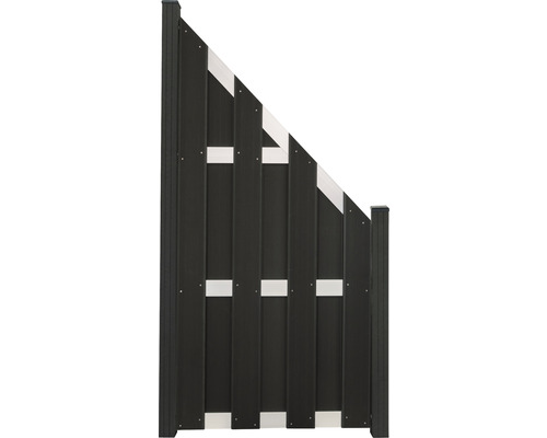 Eindelement GroJa Merano voorgemonteerd zonder palen 84,3 x 180/90 cm antraciet