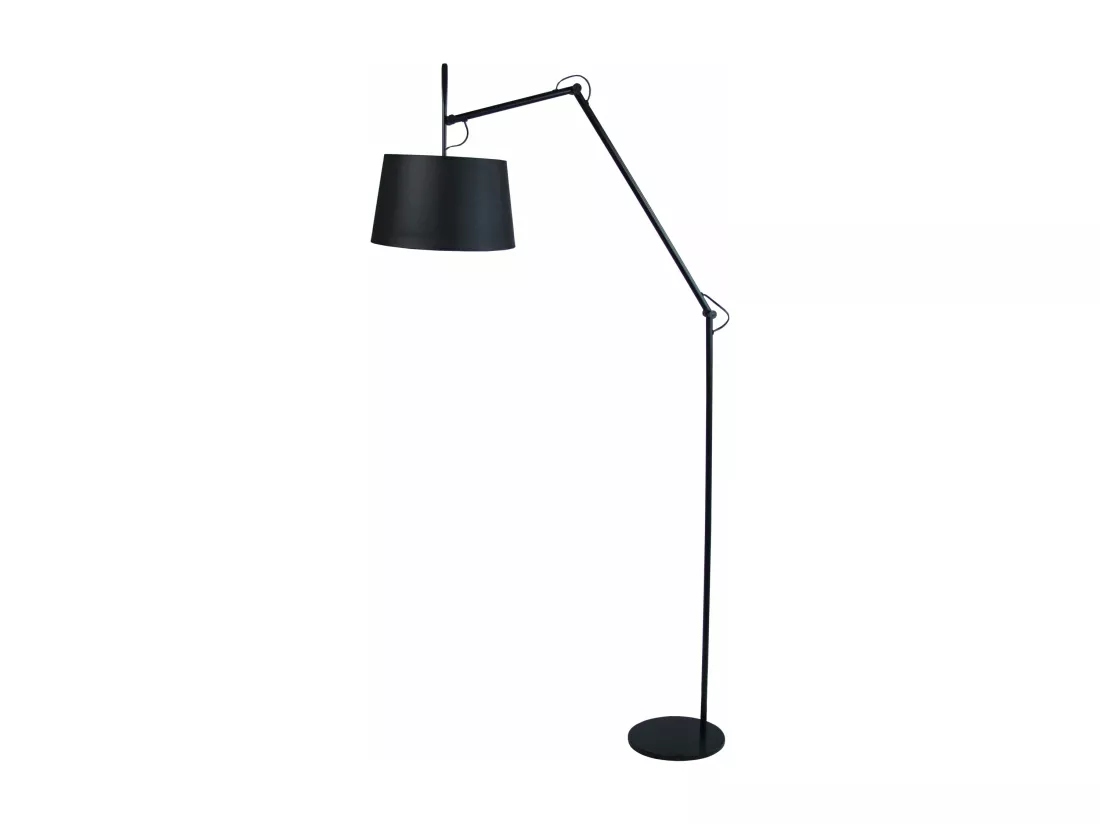 Lampadaire articulé métal  noir 230 cm.
