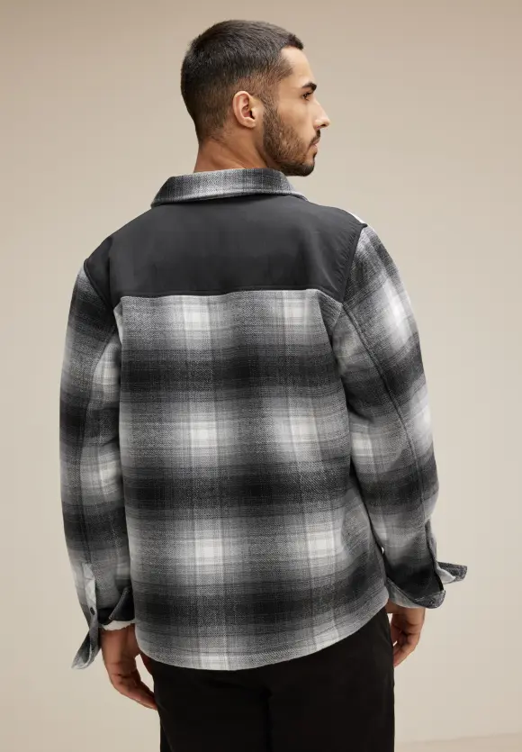 Overshirt mit Teddyfutter - Black