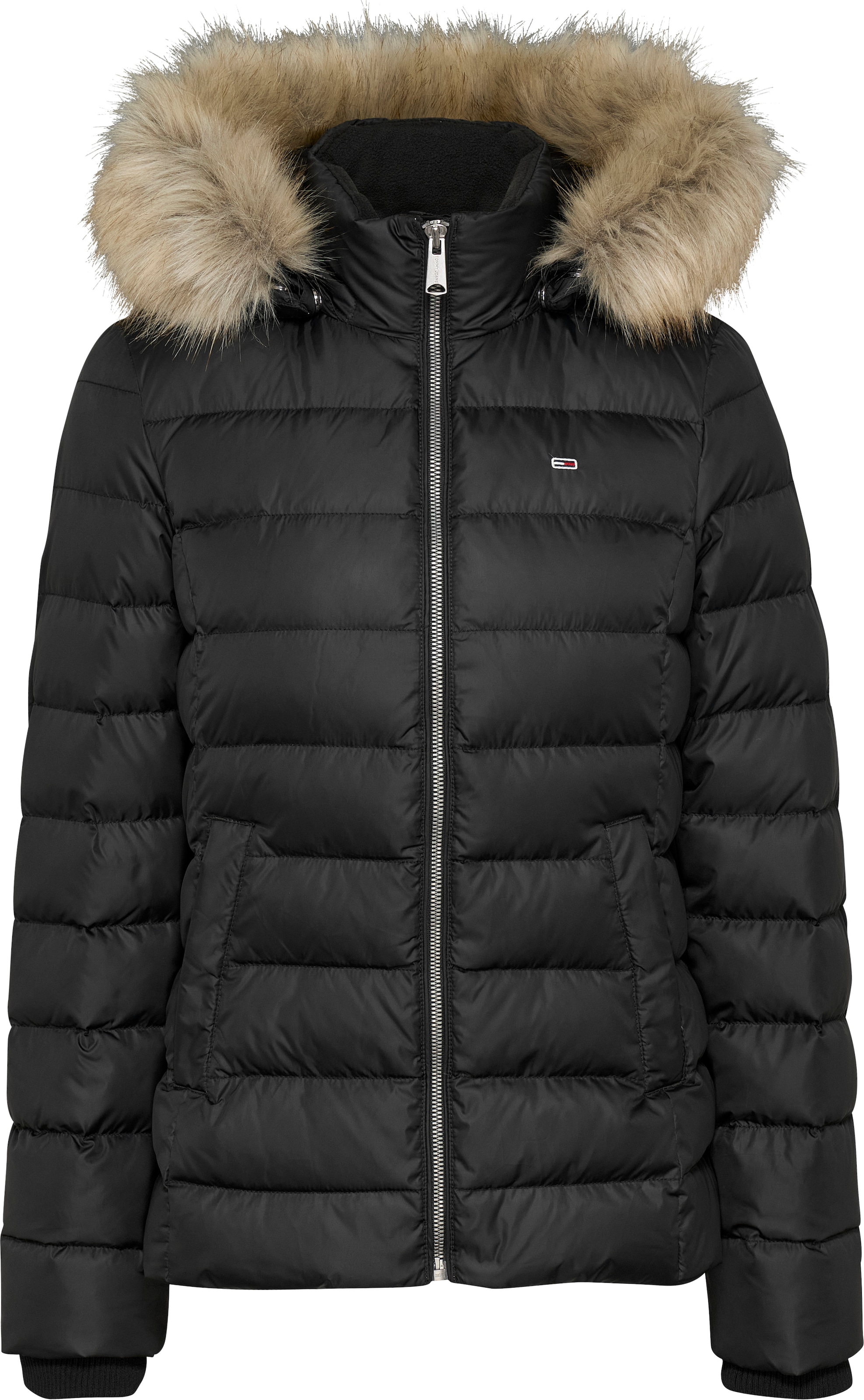 Tommy Jeans Steppjacke »TJW BASIC HOODED DOWN JACKET EXT« mit Kapuze mit Logostickerei