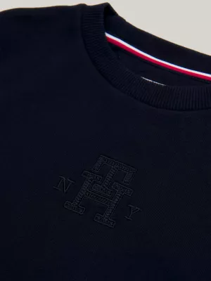 Moletom TH Monogram Relaxed Crew Neck