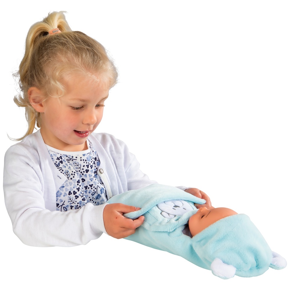 Kuschelige hellblaue Puppe