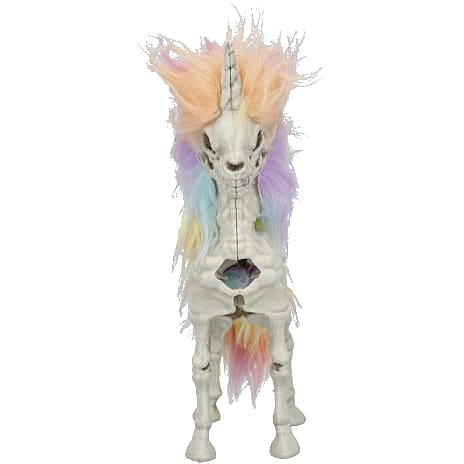Halloween enhjørningskelet 21 cm - multifarvet