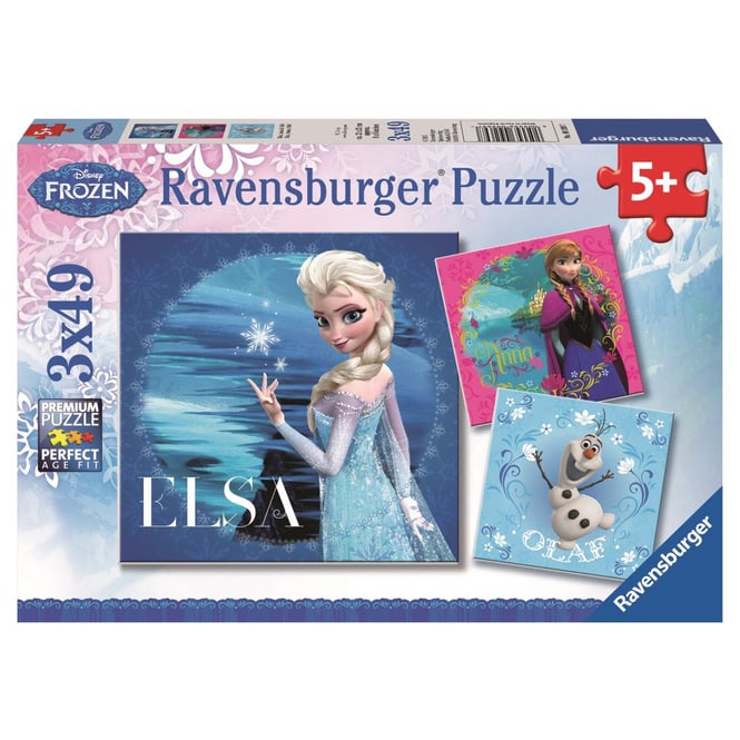 Puzzle-Box - Die Eiskönigin - Elsa, Anna & Olaf - 3x 49 Teile