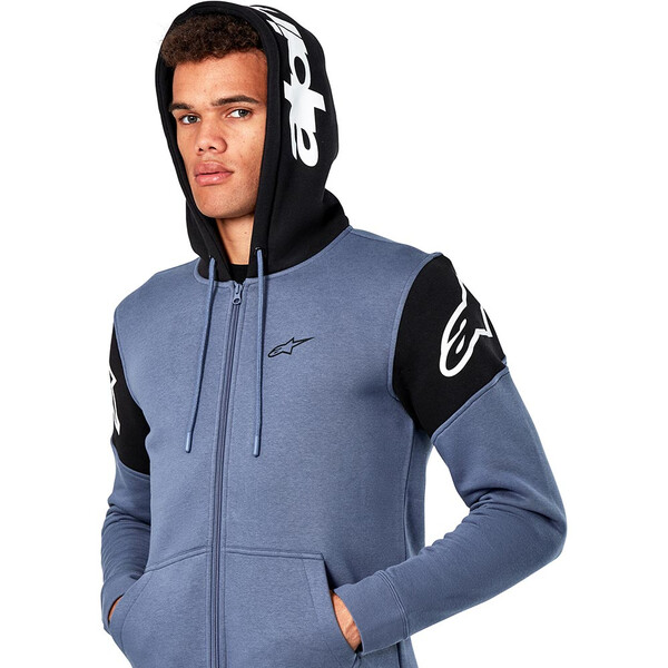 Alpinestars - Sweat zippé à capuche Velocity Bleu / Noir