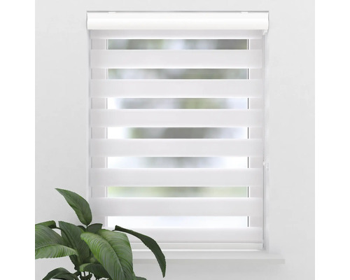 Soluna dubbel rolgordijn Ikaria D-R13 met cassette wit 60x175 cm