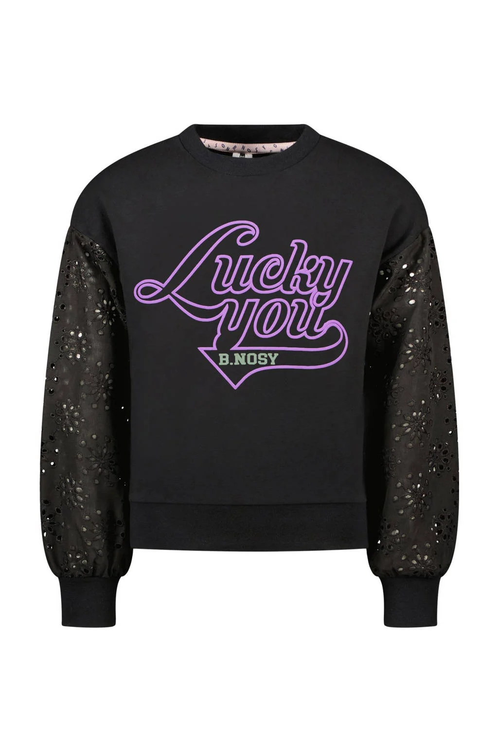 B.Nosy kanten sweater zwart