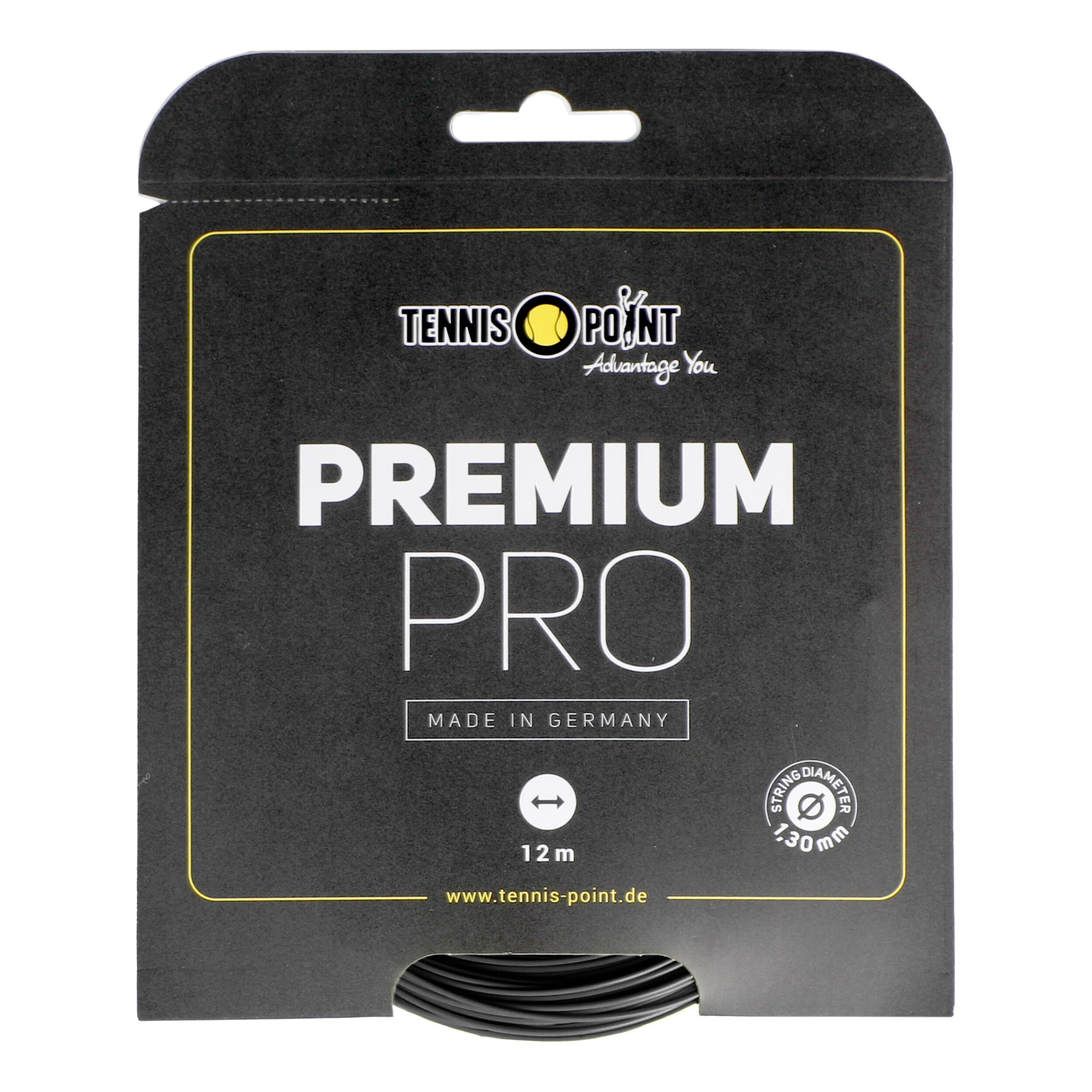 Tennis-Point Premium Pro Cordage En Garniture 12m - Noir