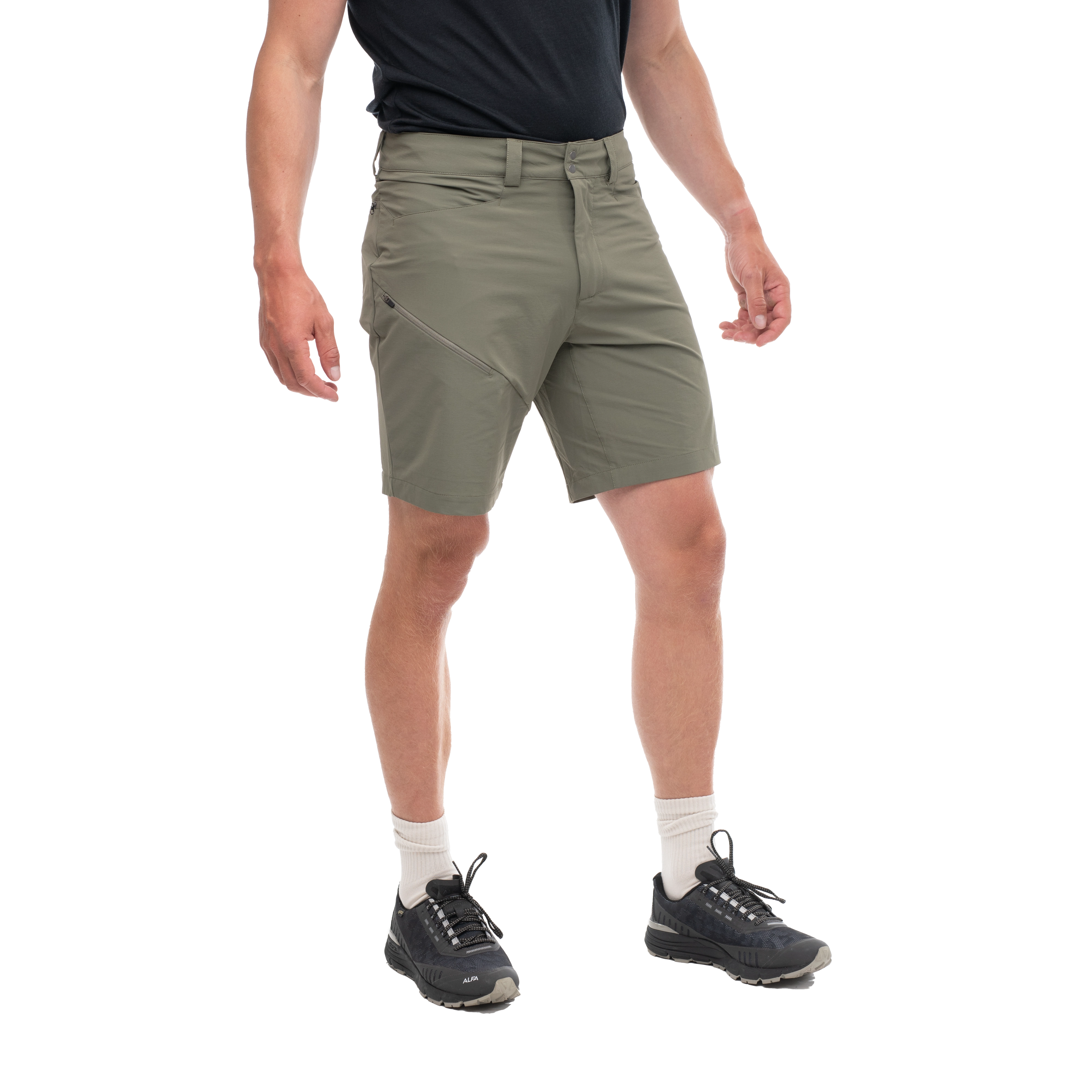 Vandre Light Softshell Shorts Men Green Mud