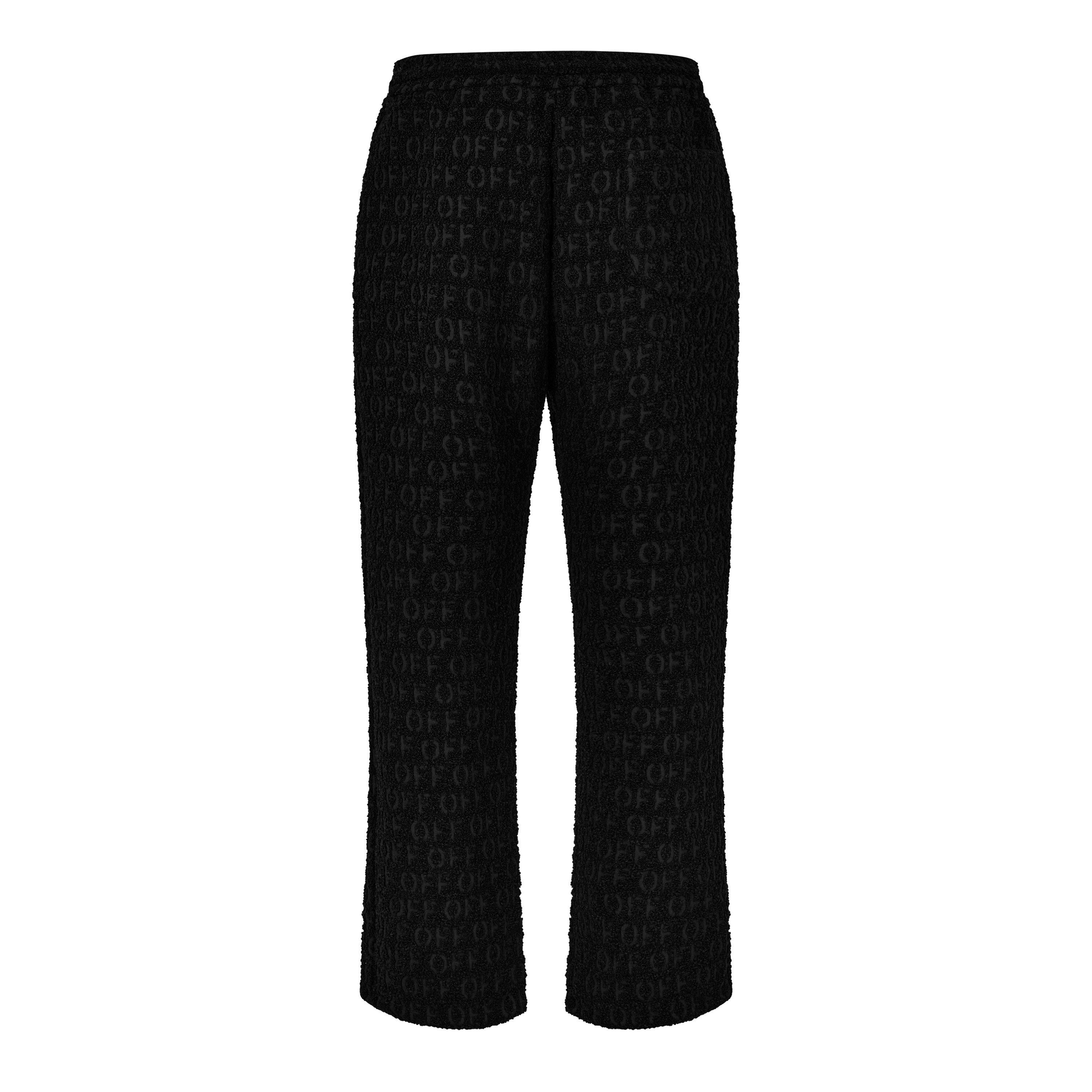 Off White Bouclé Casual Trousers