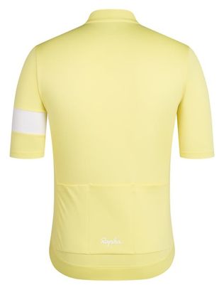 Maillot manches courtes Rapha Core Jersey Jaune/Blanc Homme