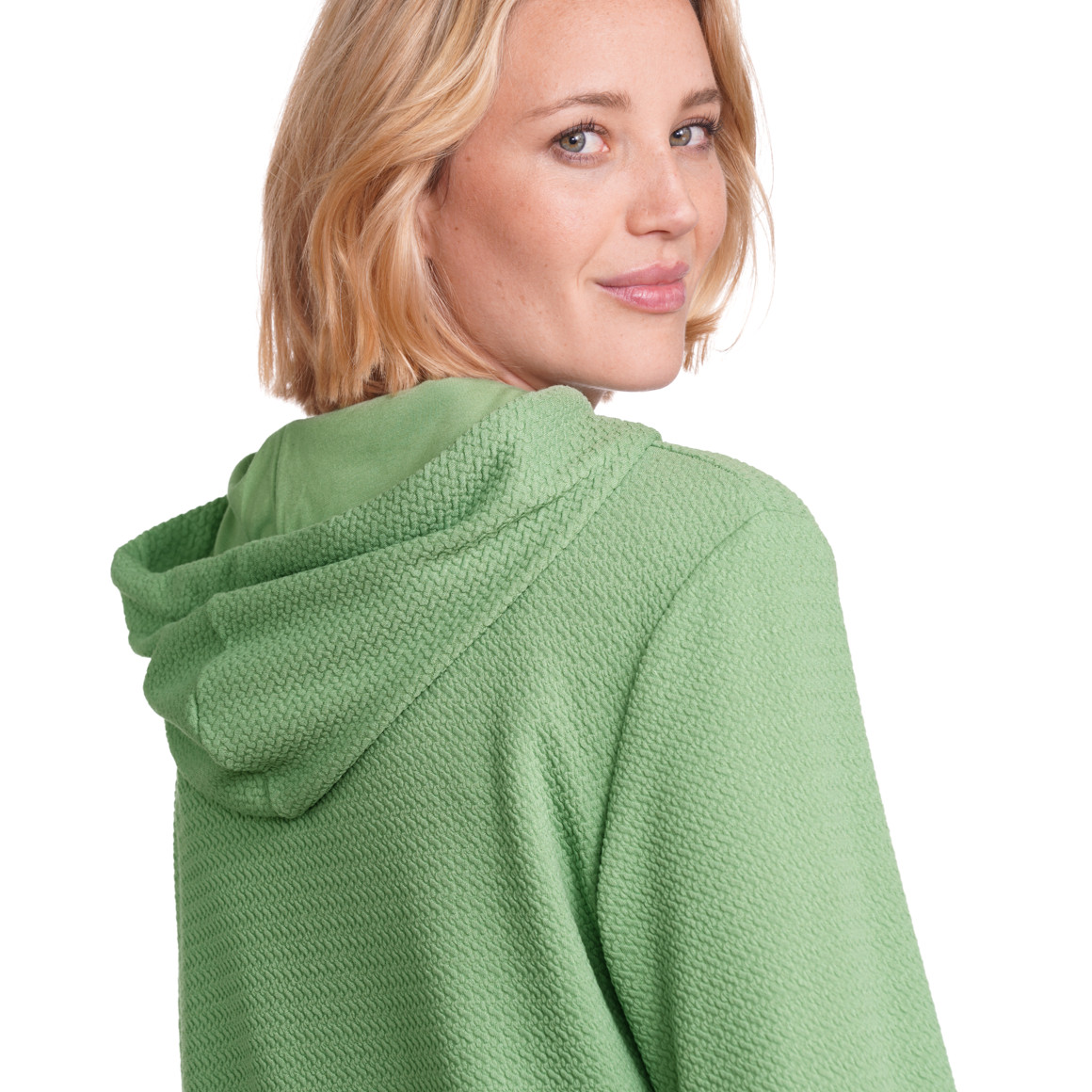 Gina Benotti Damen Hoodie mit Bluseneinsatz hellgrün