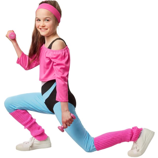 Fitness-stjerne børnekostume