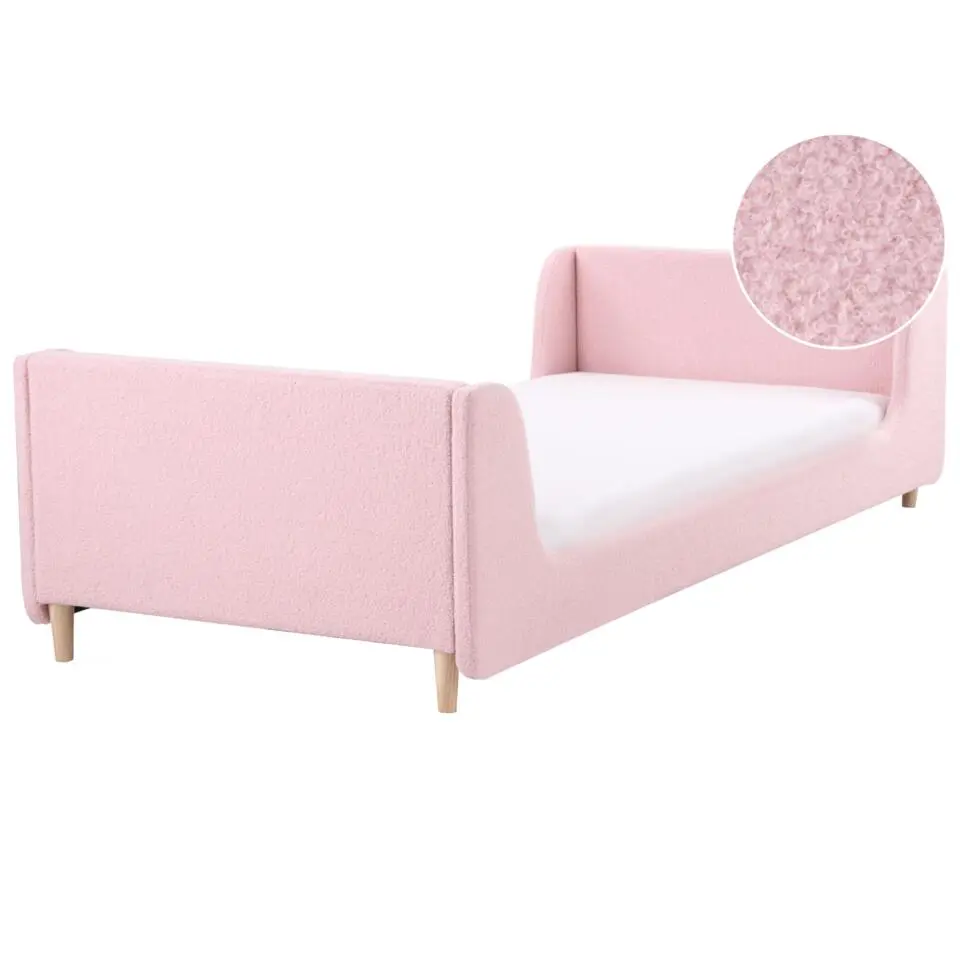 LAYE - Kinderbed - Roze - 90 x 200 cm - Bouclé
