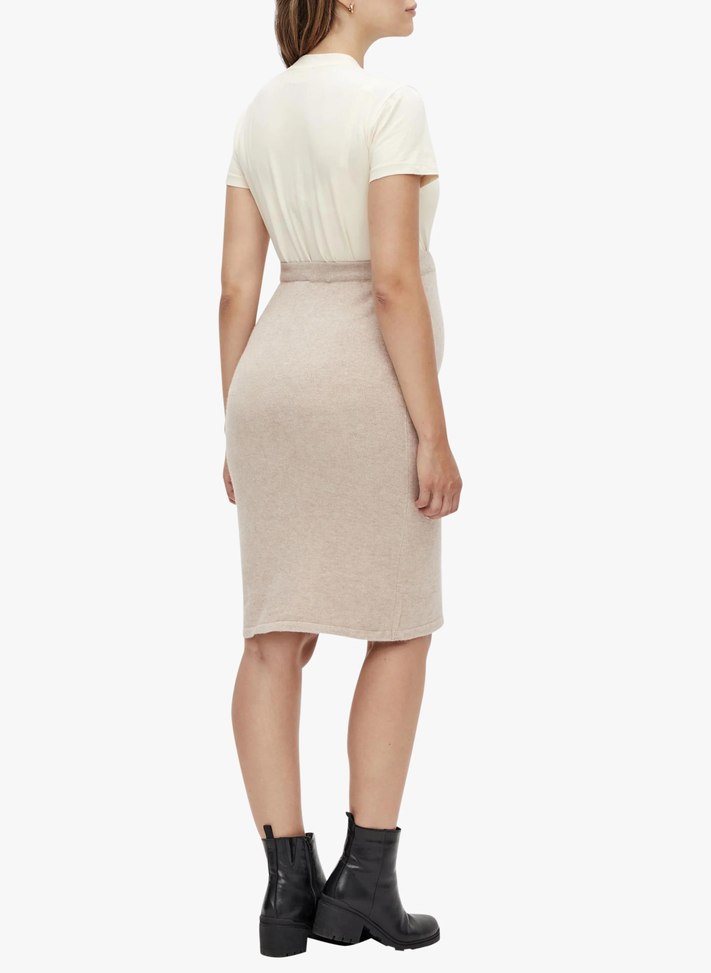 Jupe de grossesse en maille | Beige