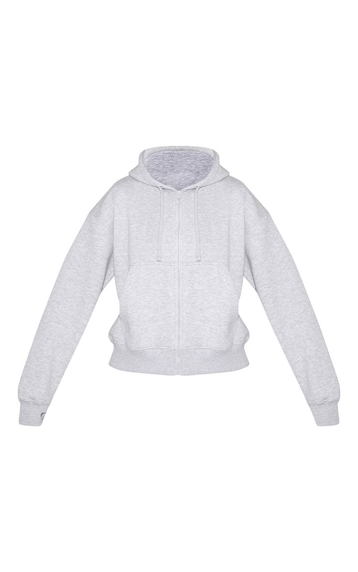 Gris Cendré Sweat À Casynthétiqueche Zippé Oversize
