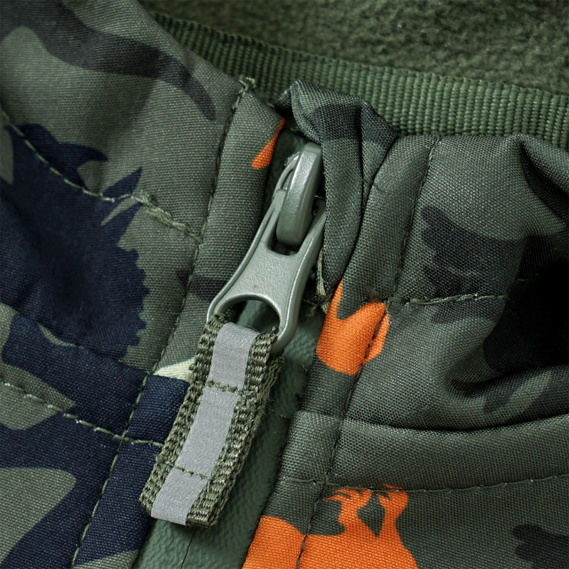 Topomini Baby Softshelljacke mit Dino-Print dunkelgrün / orange