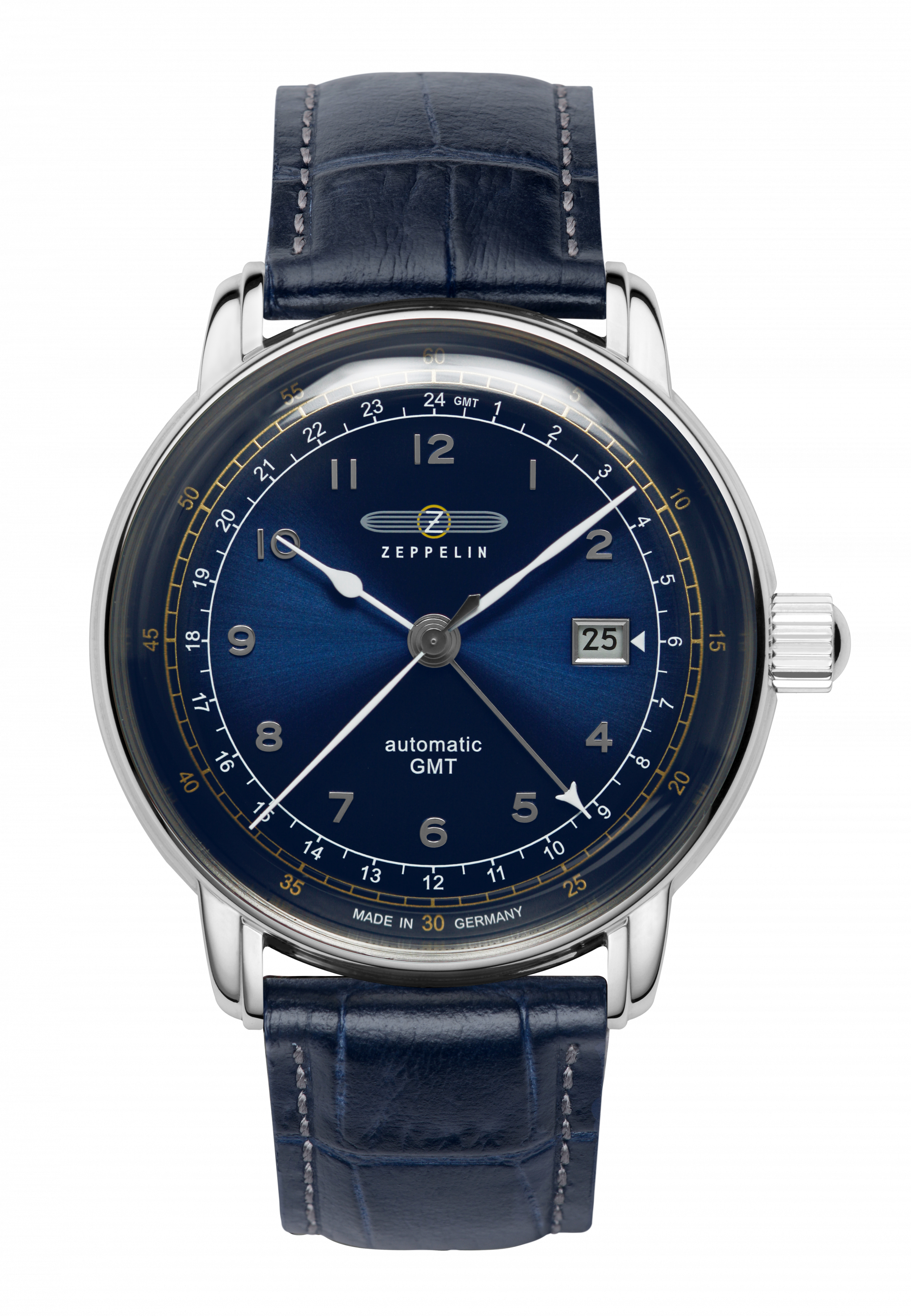 Zeppelin LZ-126 GMT Automatik Dual Time Blau 7668-3