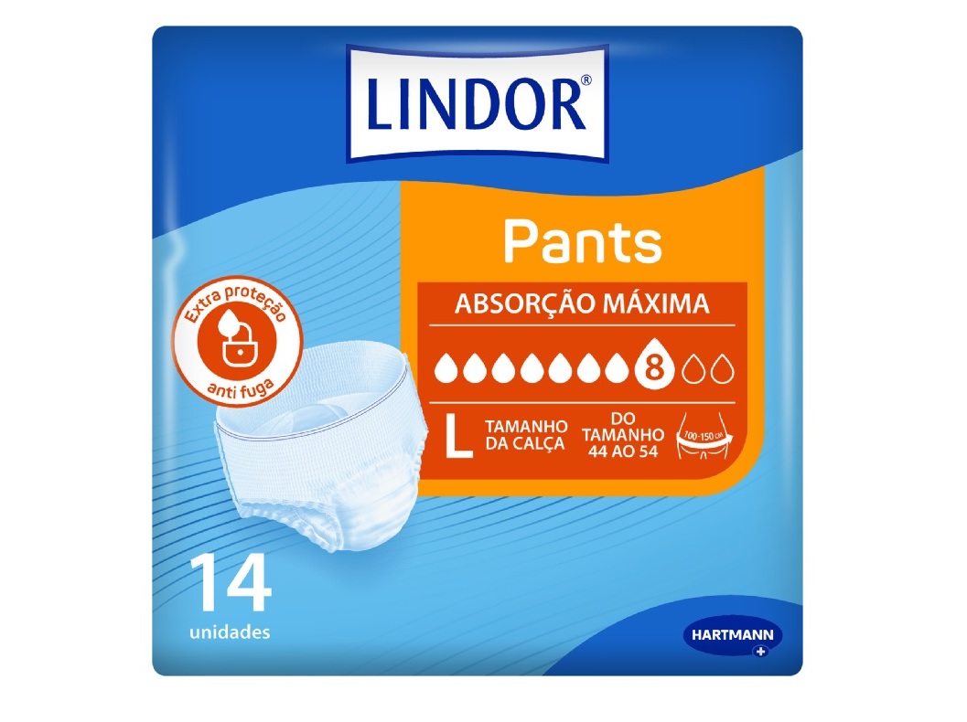 FRALDAS INCONTINÊNCIA MAXI TAMANHO G LINDOR 14UN