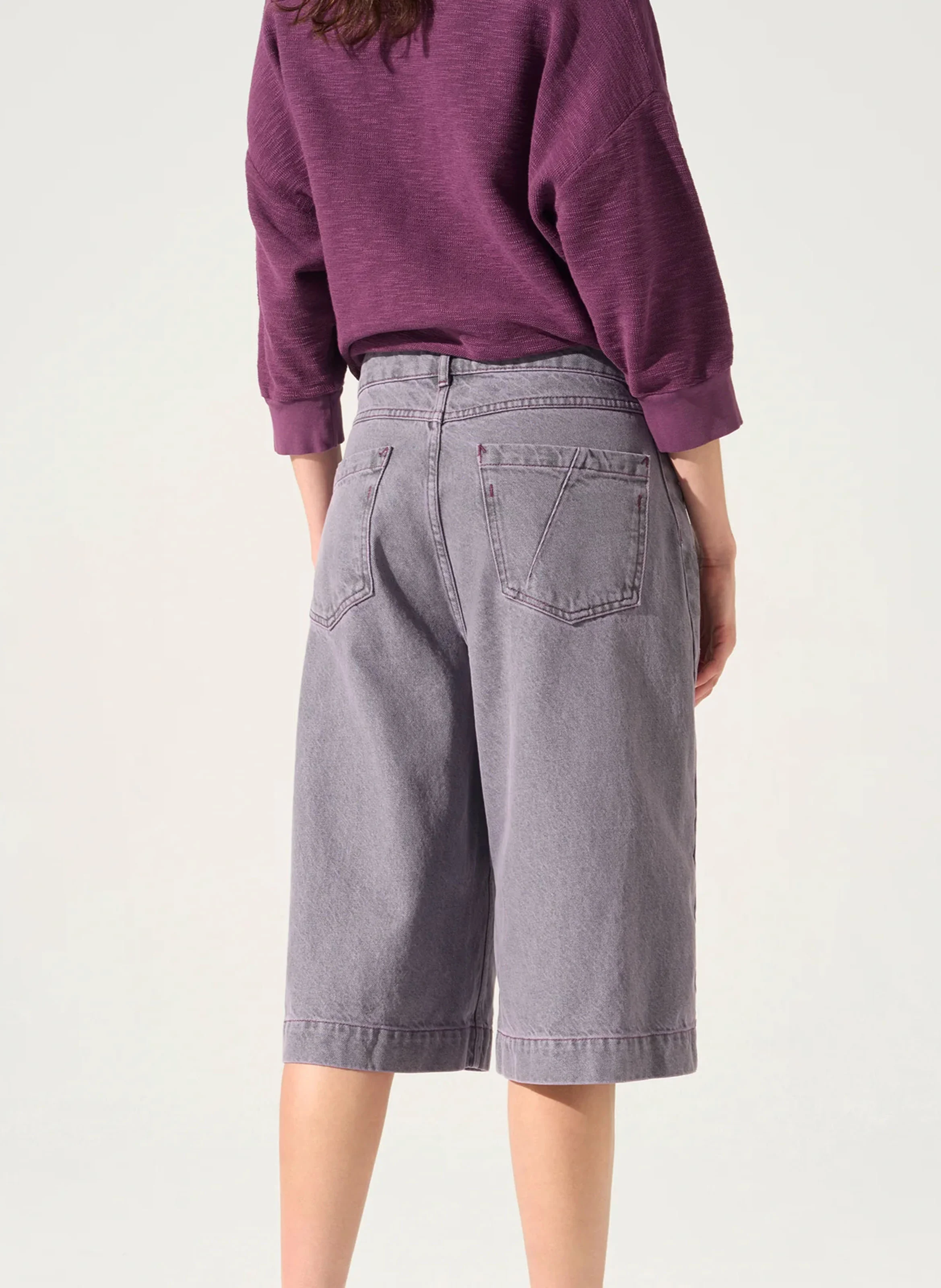 ANDREA - Bermuda en jean | Violet