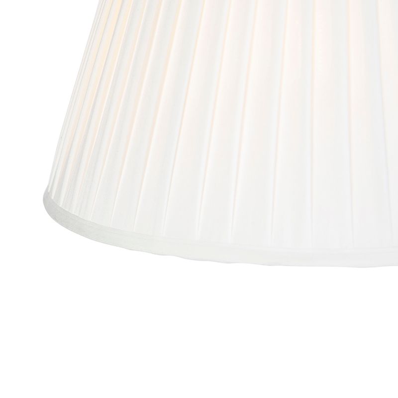 Hanglamp zwart met plisse kappen crème 35 cm 2-lichts - Blitz