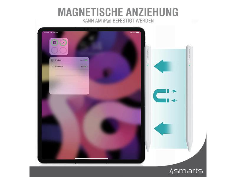 4smarts Eingabestift Pencil Pro 3 Weiss Eingabestift für iPad