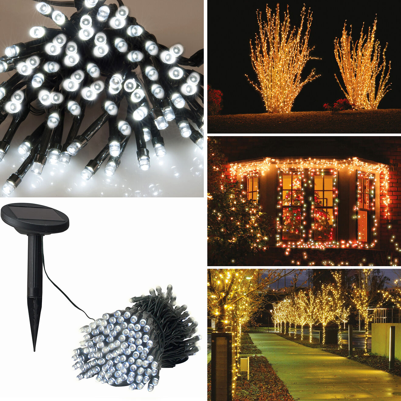 Pratik Garden Guirlande solaire 400 LED blanche - 25.9 m