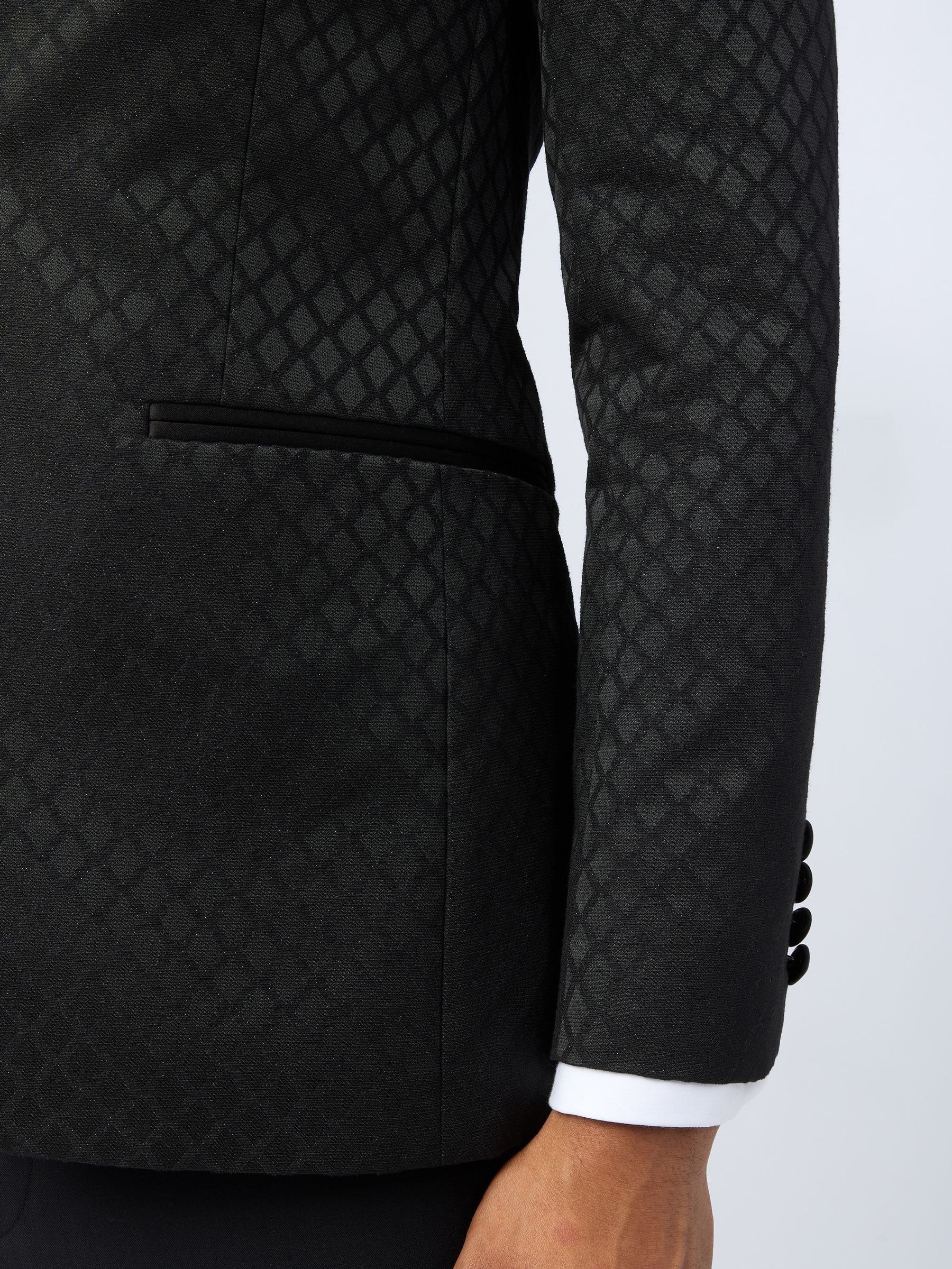 Ted Baker Tailoring Diamond Jacquard Black Jacket