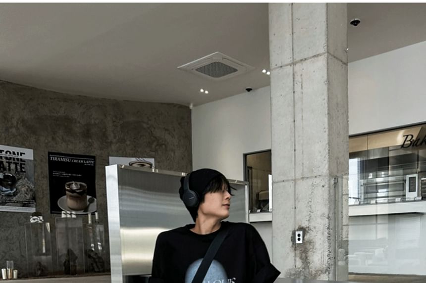 SeoulPop - T-shirt met korte mouwen en losse pasvorm