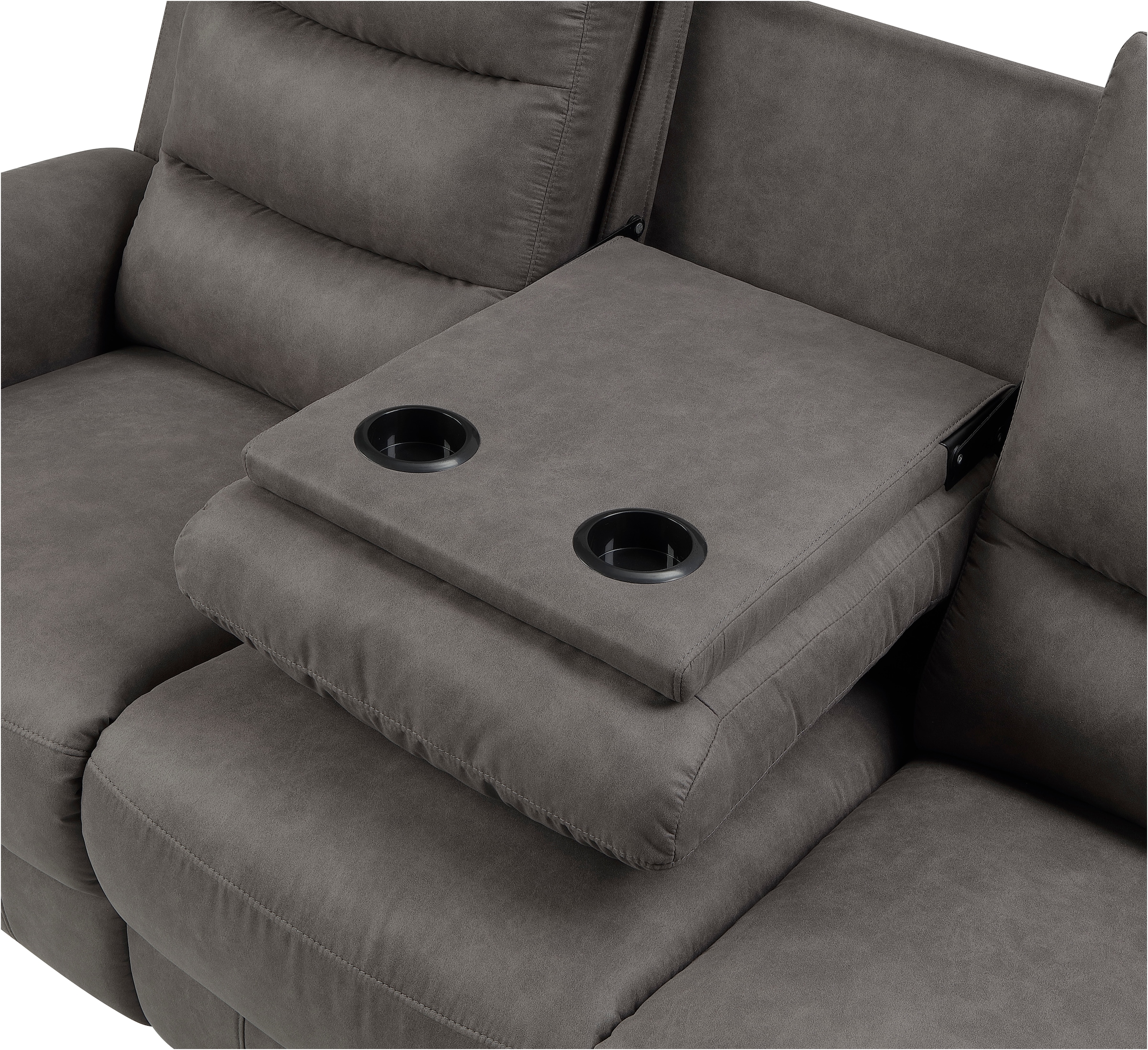 ATLANTIC home collection 3-Sitzer »Cliff mit 2 Relaxfunktionen« Federkern und Becherhaltern in klappbarer Mittelkonsole