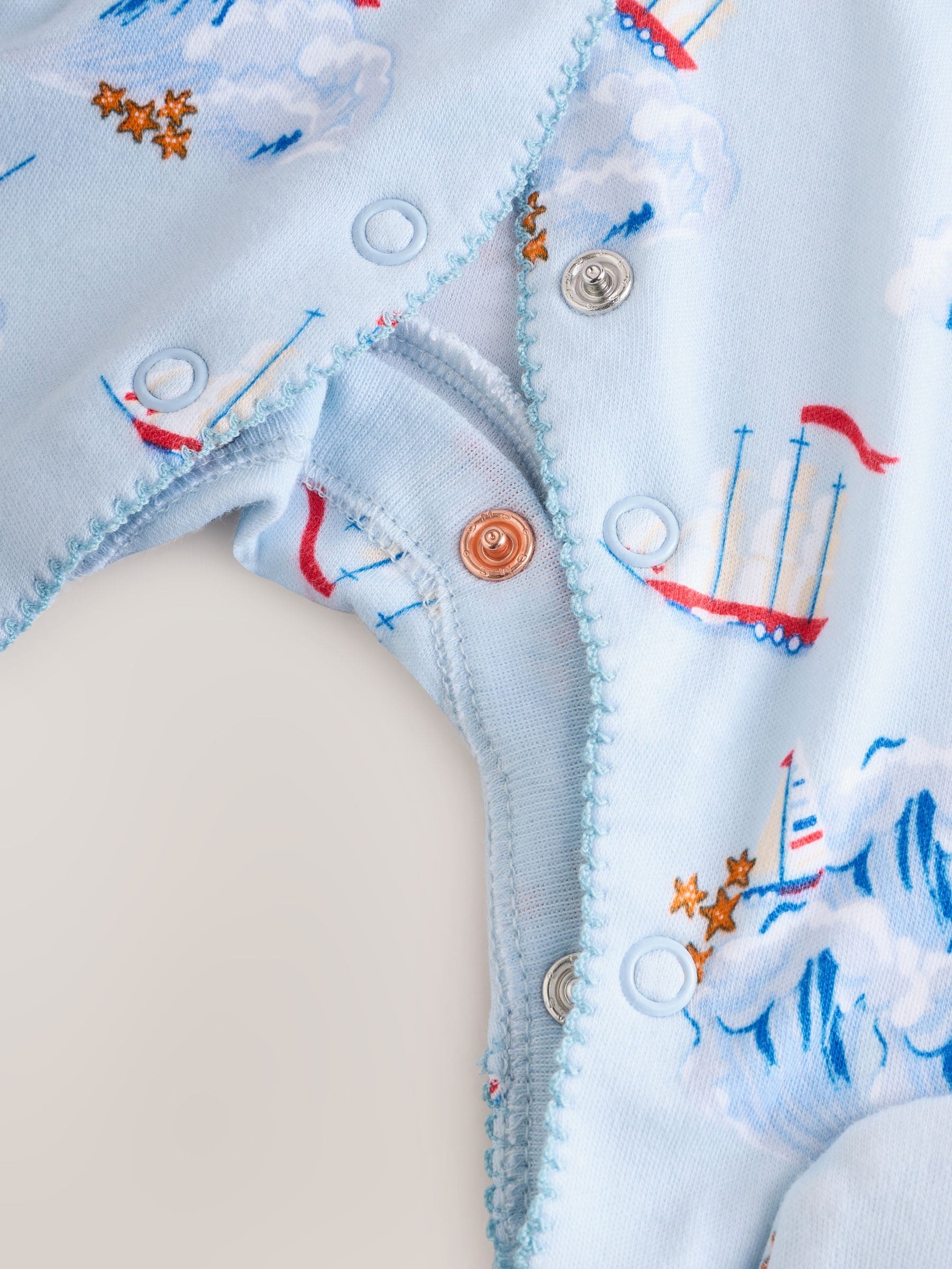 Blauw/wit nautisch - Cath Kidston Baby 100% Katoenen babypyjama 2 Set