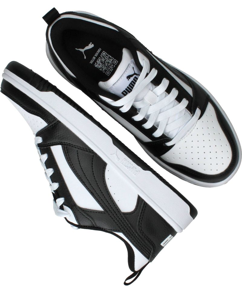 Puma Rebound V6 Lo Sneakers Zwart Jongens