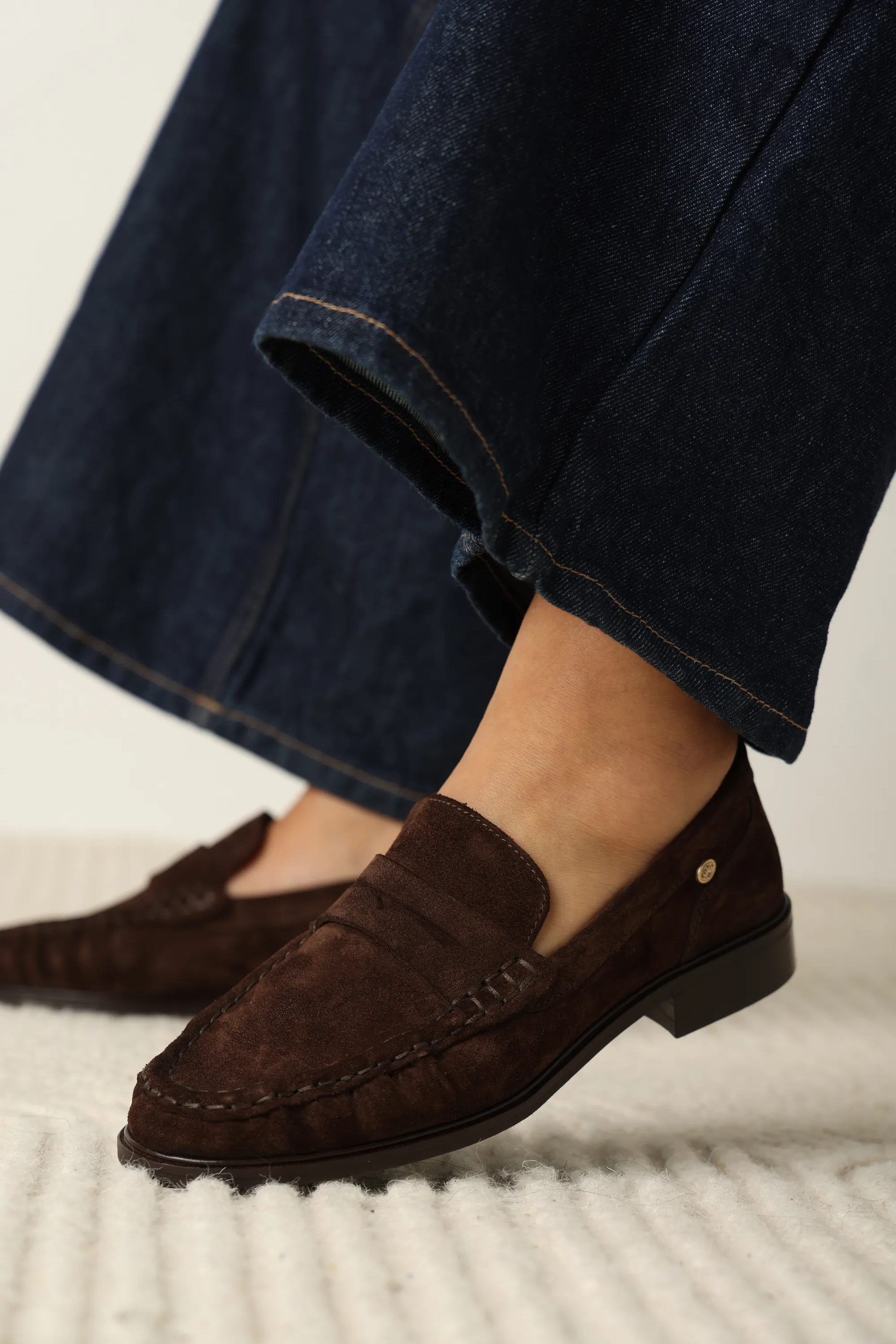 BODIL BEAU Loafer suede Dark Brown