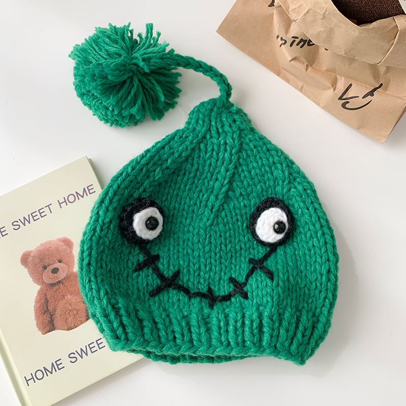 Amandier - Monster Pom Pom gebreide muts