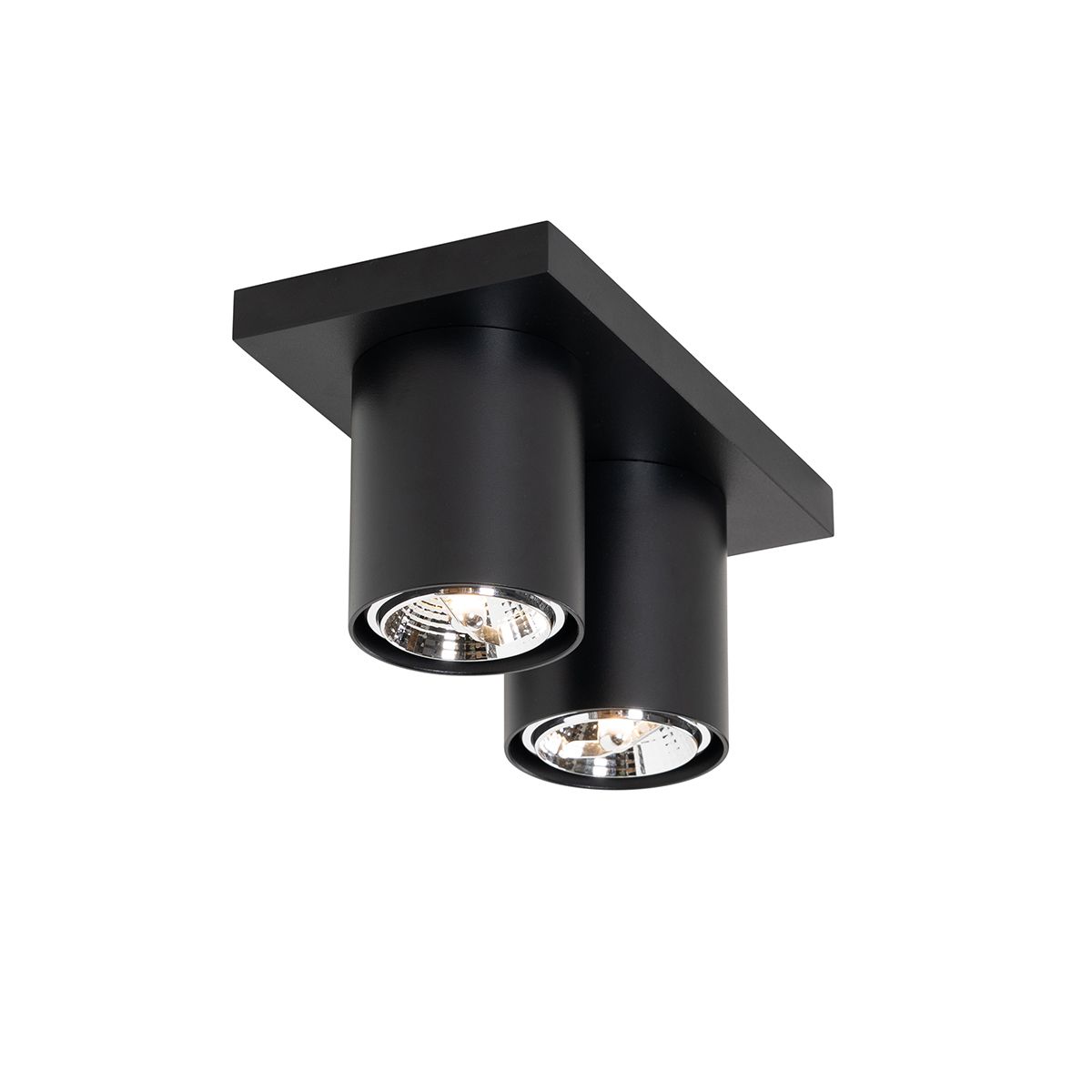 Moderne plafondspot zwart 2-lichts - Tubo