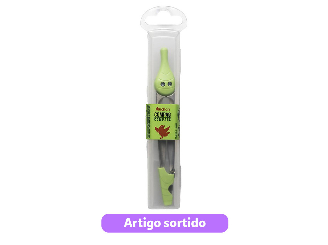 COMPASSO AUCHAN EM METAL CORES SORTIDAS