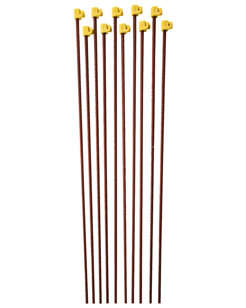 Hegnspæl 110 x 0,8 cm rød 10-pak