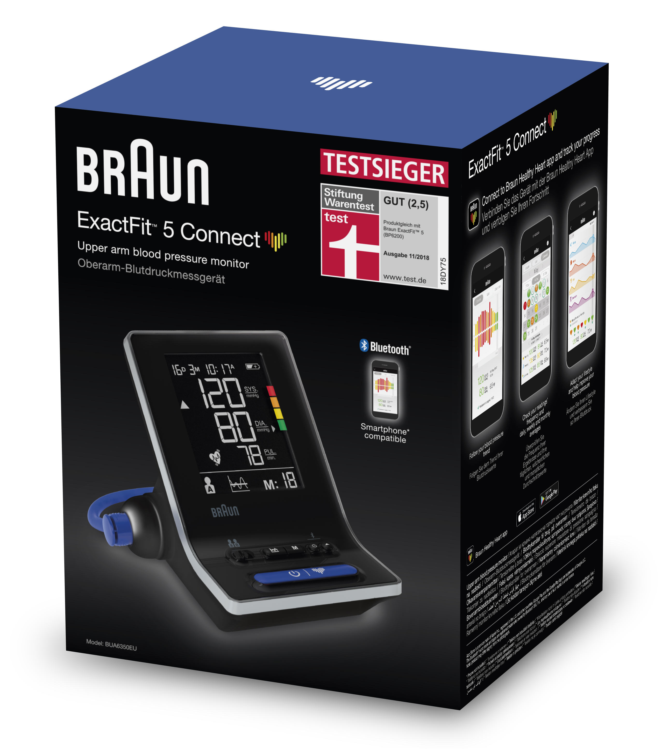 BRAUN ExactFit 5 Connect Blutdruckmessgerät BUA 6350 1 Stk