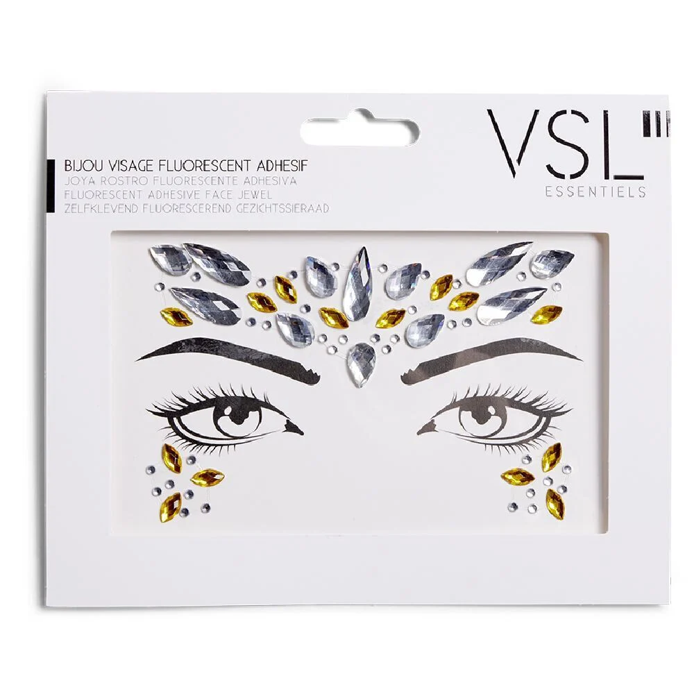 Bijoux de visage adhésifs - 3 modèles