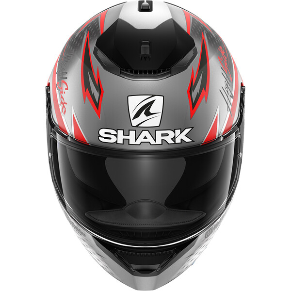 Shark - Casque Spartan Adrian Parassol Anthracite / Rouge / Blanc
