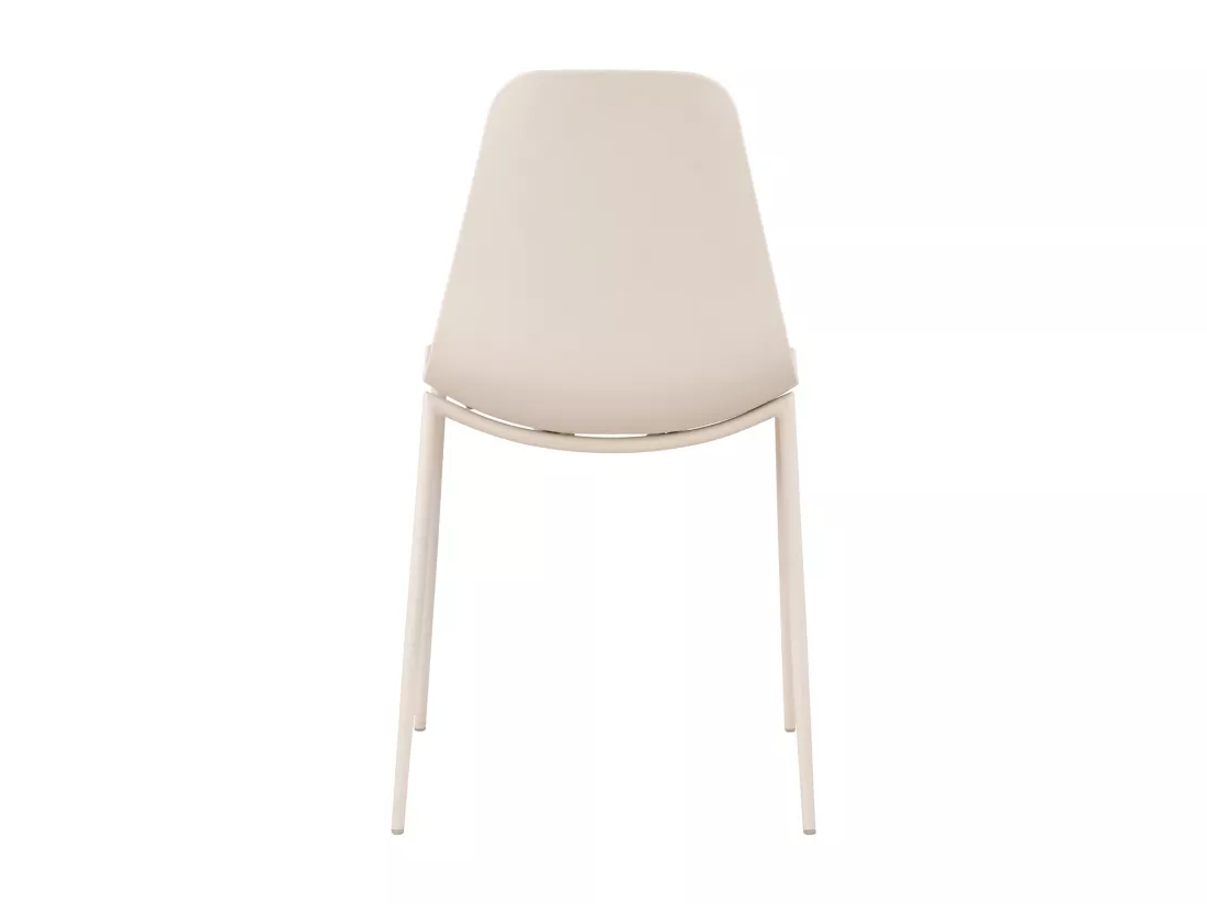 Lot de 4 chaises de jardin en polypropylène et métal - Beige - NEGERI de MYLIA