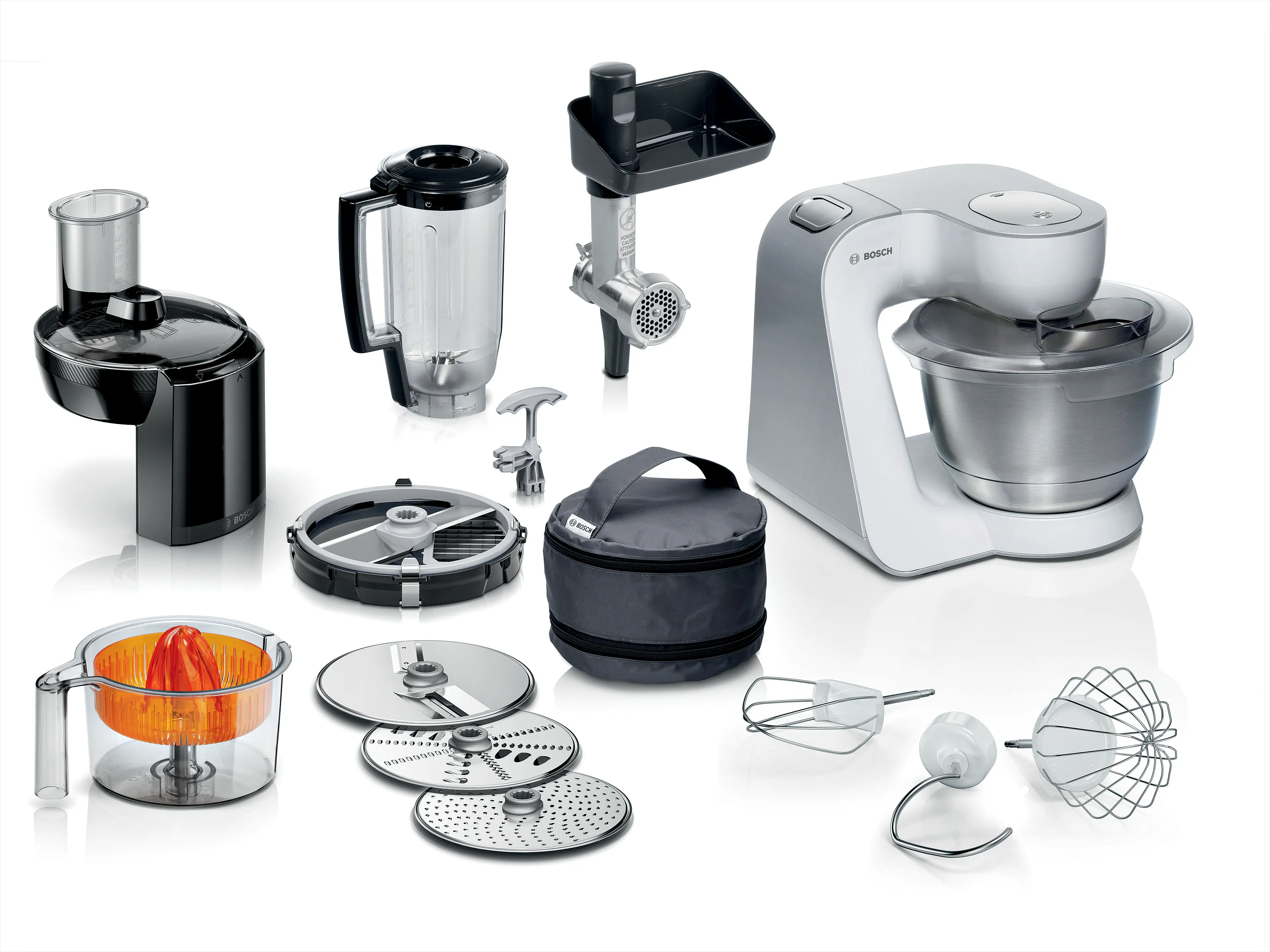 Serie 4 Keukenmachine MUM 5 1000 W Wit, Zilver