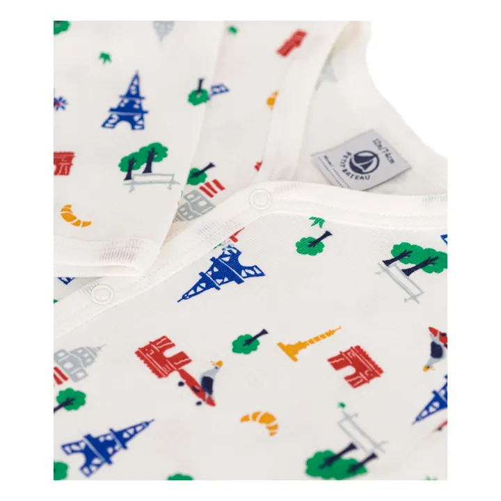Petit Bateau Pyjama Milly Paris | Blanc
