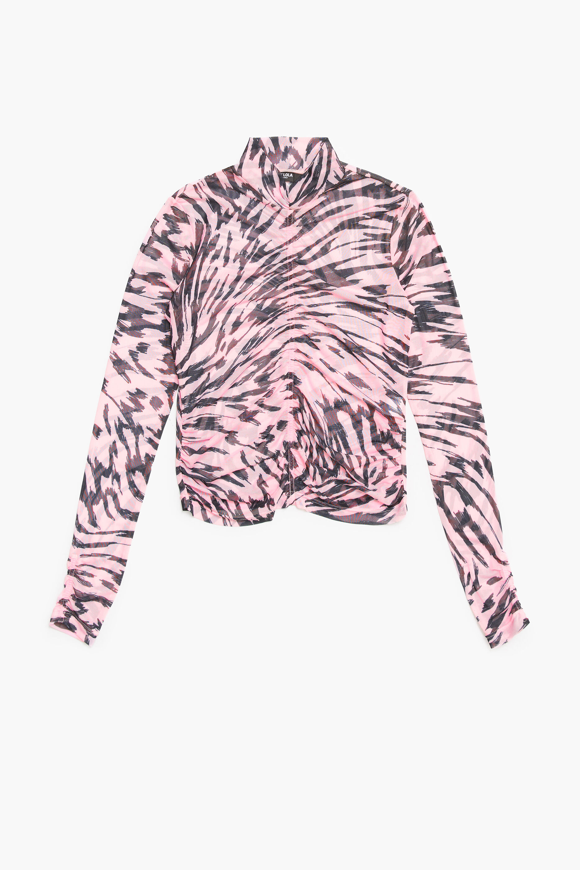 Camiseta justa com estampa de asas de borboleta rosa