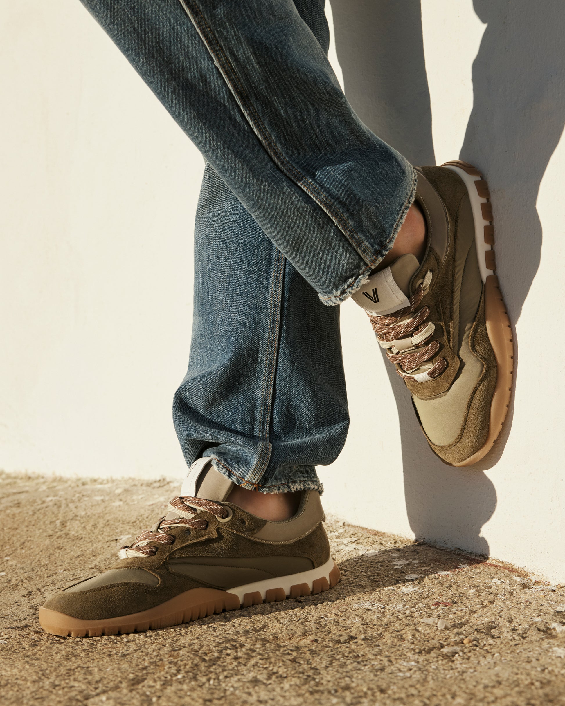 VIA VAI groene heren sneakers Frenkie Aaron