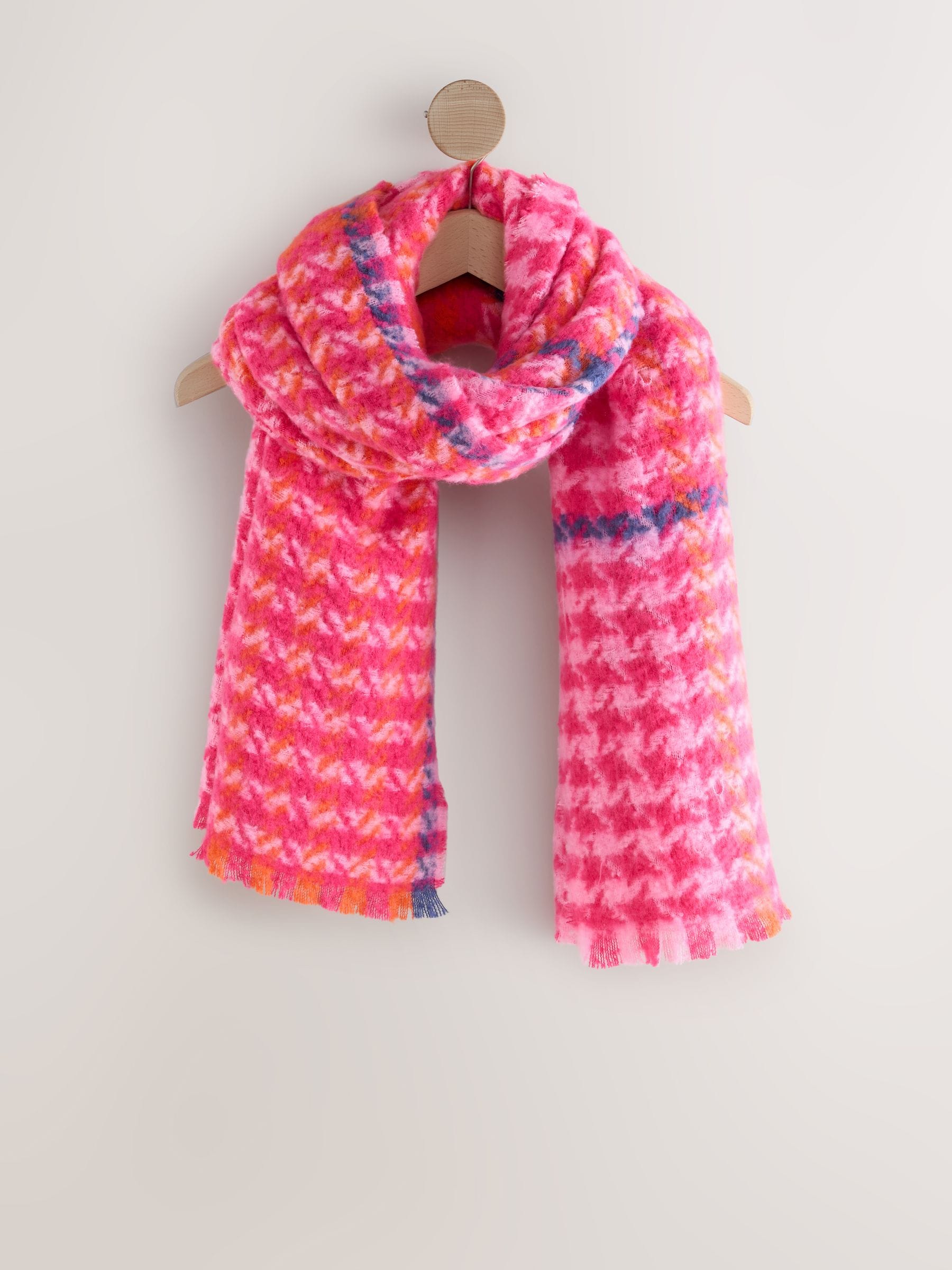 Pink Dogstooth - Halfzware sjaal