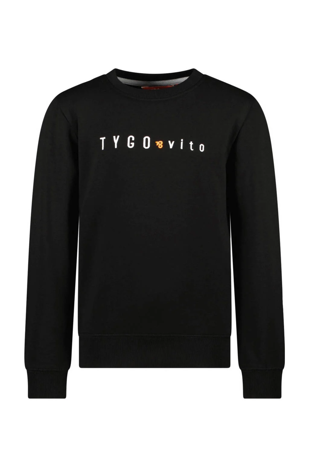 TYGO & vito sweater Tygo met logo zwart