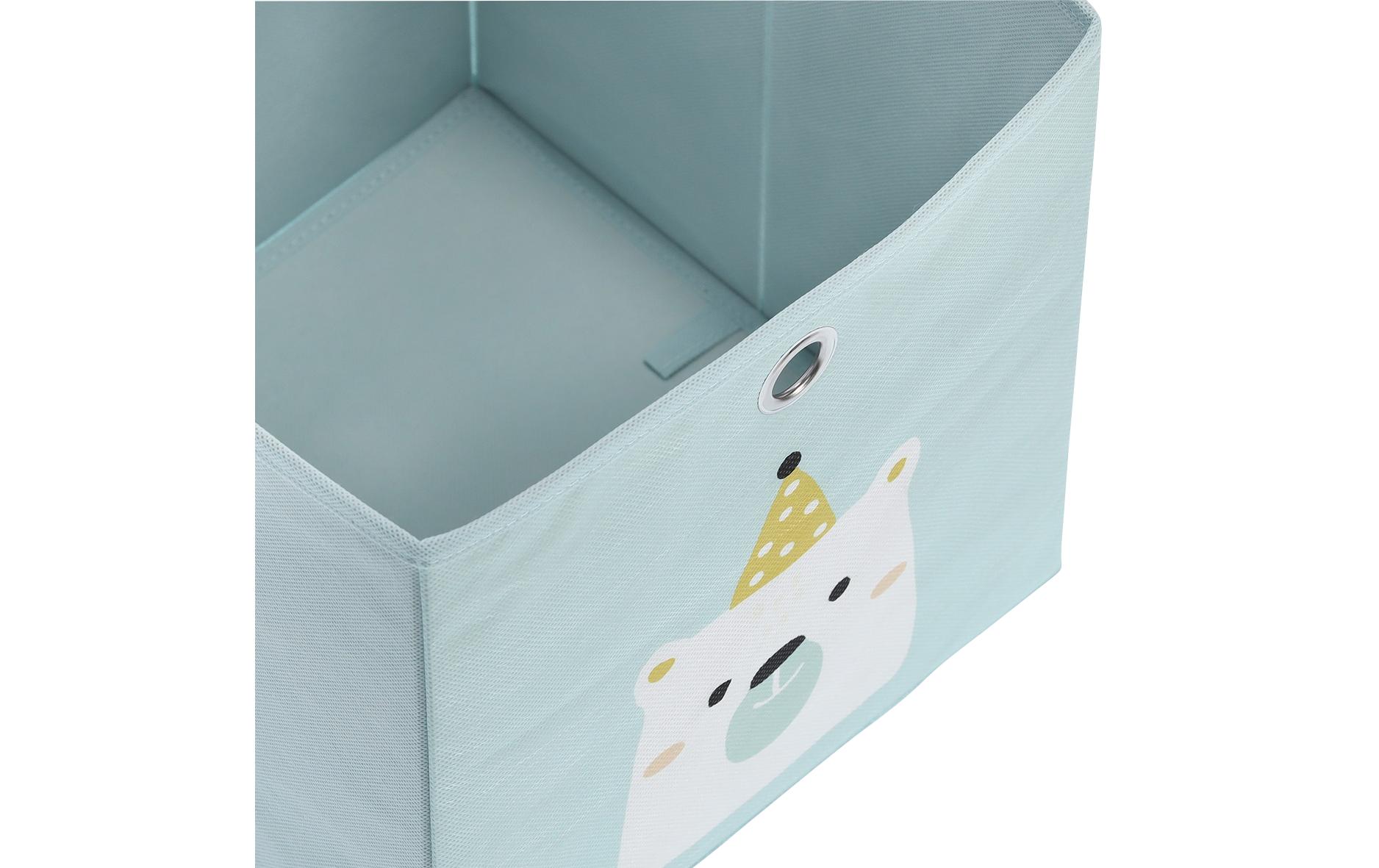 Spielzeugbox Icebear Mint 28 x 28 x 28 cmAufbewahrungsbox für Kinderzimmer