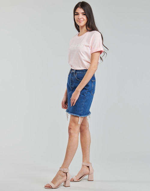 Guess - ES SS GUESS 1981 ROLL CUFF TEE - Rose